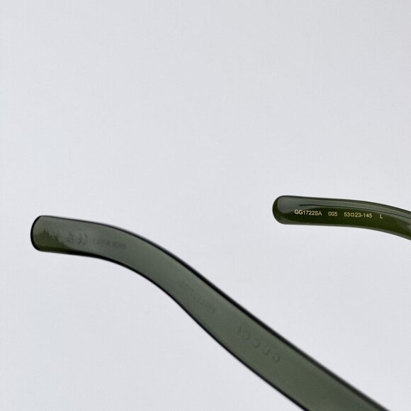 Gucci GG1722SA 005 BRAND NEW Sunglasses Transparent Dark Green Smoke Grey Unisex - Picture 9 of 10